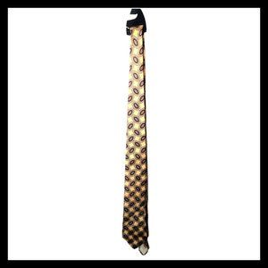 Nino Cerruti‎ 100% Silk Yellow Mens Dress Tie Yellow Made in USA